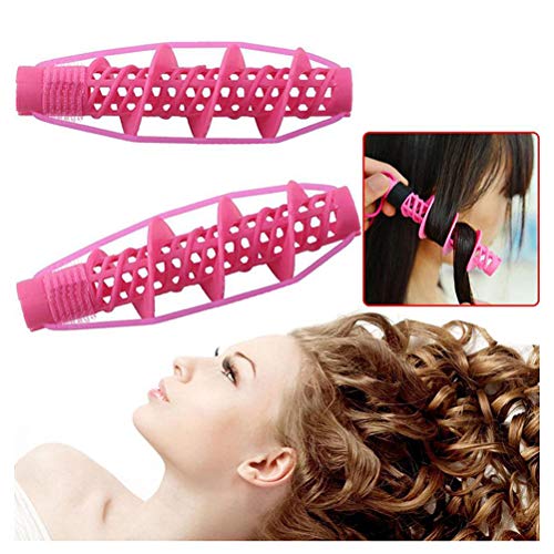 Hair Rollers, 4Pcs Salon Hairdressing Curlers, Spiral Curling DIY Tool, Hairdressing Styling Rods DIY Hair Tool, No Heat No Clip Styling Curls Roller