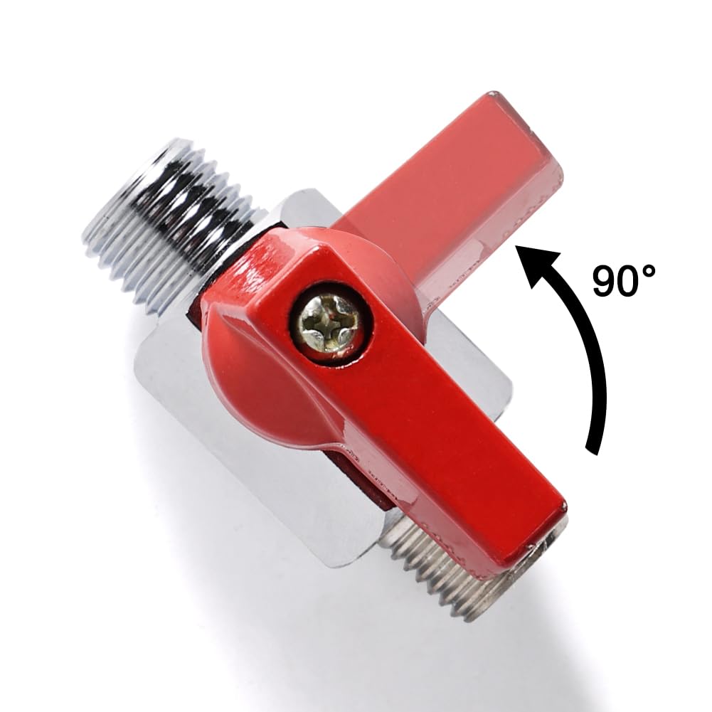 2 stuks kogelkranen, 1/2 inch buitendraad koper, mini kogelkraan, afsluitkraan, afsluitkraan met handgreep, 1/2 inch AG x 1/2 inch AG kogelventielen, ballonkraanschakelaar DN15