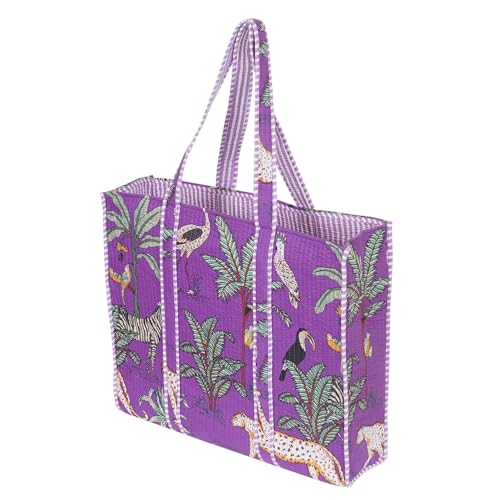 Image of Marubhumi Women Lightweight Travel Bag Purse Cotton Shoulder Tote Bag For Shopping Grocery & Beach Bag