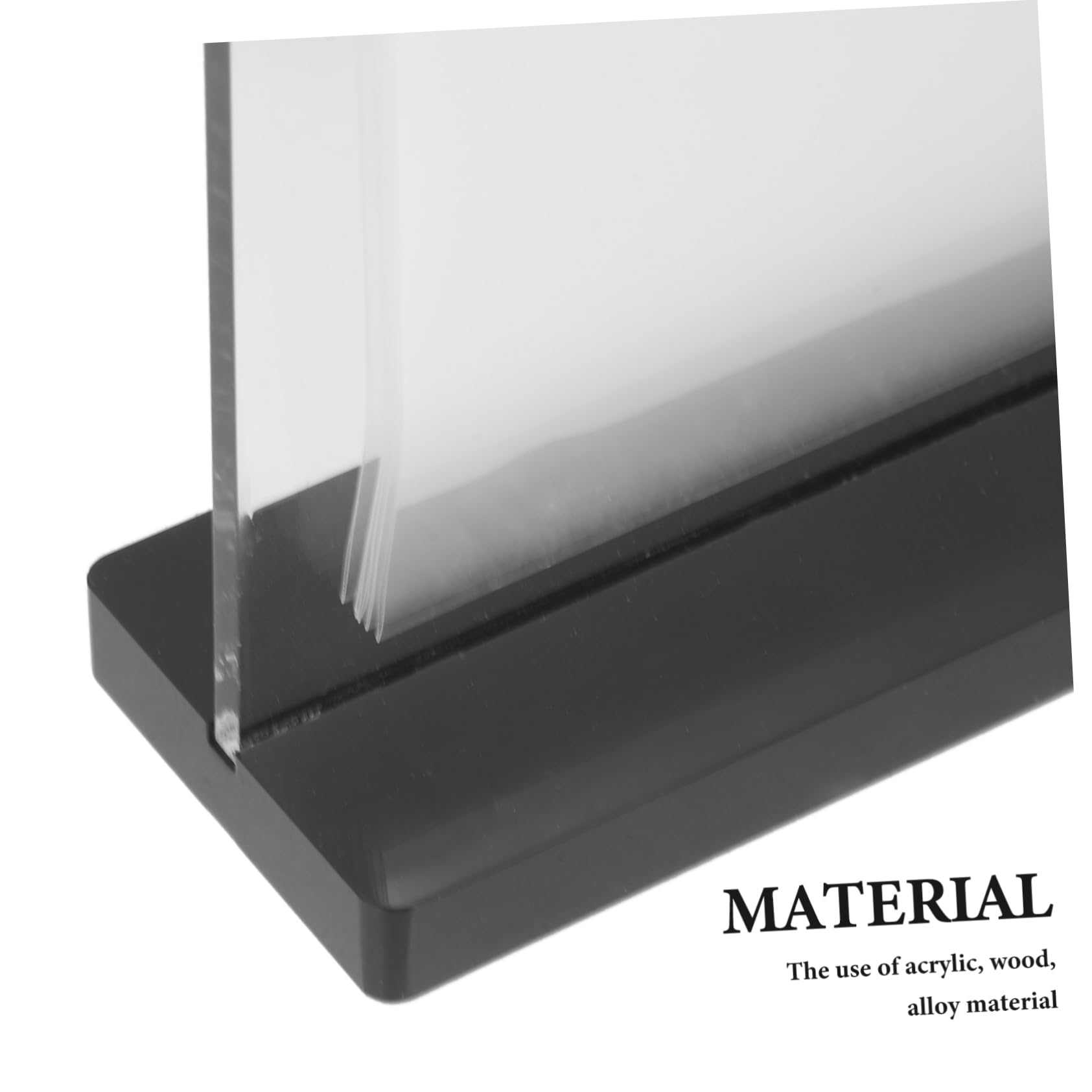 ERINGOGO Expositor de Menús Transparente de Acrílico Portacarteles de Sobremesa para Centro de Mesa Páginas Portamenús para Tienda de Café o Restaurante Soporte para Carteles