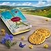 La Sablésienne, Set of 2, Boîte Papillon (Butterfly Box) French Pure Butter Shortbread Cookies in Mini Decorative Tins, Imported, 1.3 oz Each