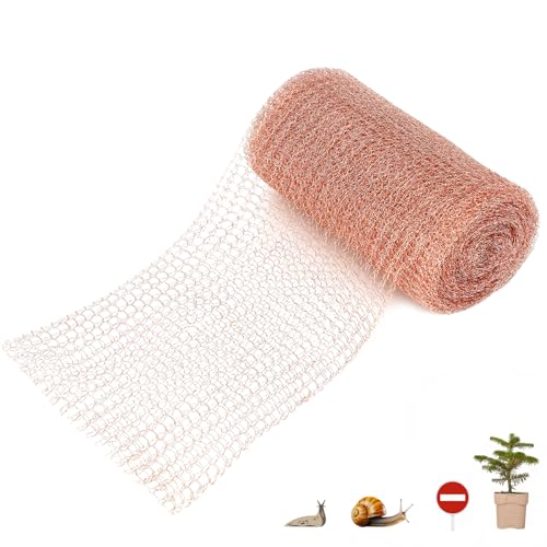 Malla de Cobre Anticaracoles Cinta de Cobre Contra Caracoles 6mx127mm Anticaracoles Anti Caracoles y Babosas Red Anti Roedores Babosas y Caracole Cerca Trampa Para Caracole de Contra Babosas y Plagas