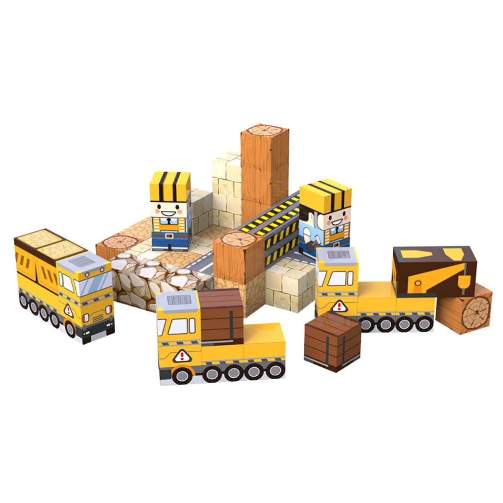 Amazon.co.jp: マグネットブロックセット 立体パズル 積み木 ボード