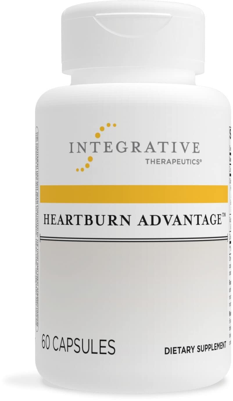 Heartburn Advantage - Support for Occasional Heartburn, Bloating & Nausea* - Digestive & GI Health Support Supplement- Gluten-Free & Dairy-Free - 60 Capsules (60 Servings)