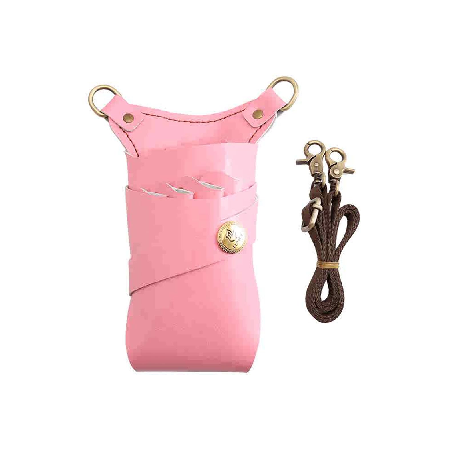 vrfvsdasAAS Hairdressing Tools Waist Bag, Shears Comb Holster with Waist Belt, Hairstylist Salon Spa Case for Hairdressers(Pink)