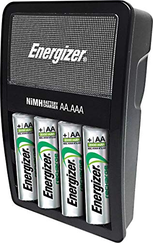 Energizer Accu Recharge Maxi Charger for NiMH Rechargeable AA and AAA Batteries