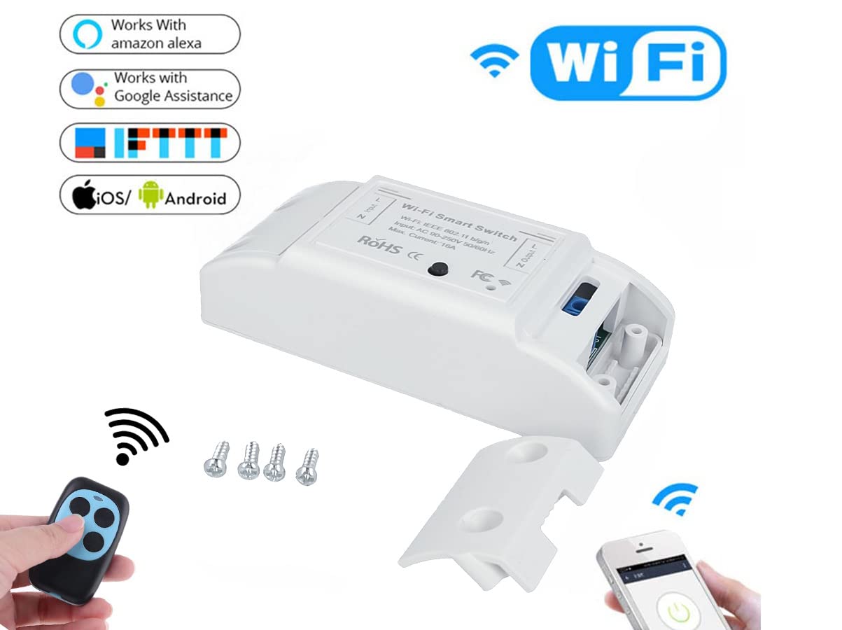 Interrupteur Intelligent LEDLUX Wi-Fi 16A - Compatible Alexa Et Google Home, Contrôle à Distance 220V
