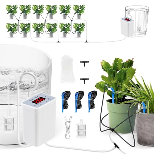 HASTHIP Drip Irrigation Kit, Automatic Watering System for 12 Indoor Plants