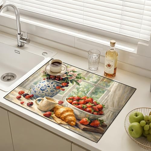 Image of Stove Burner Covers Non-Slip Electric Cooktop Protector Mat (Bread)
