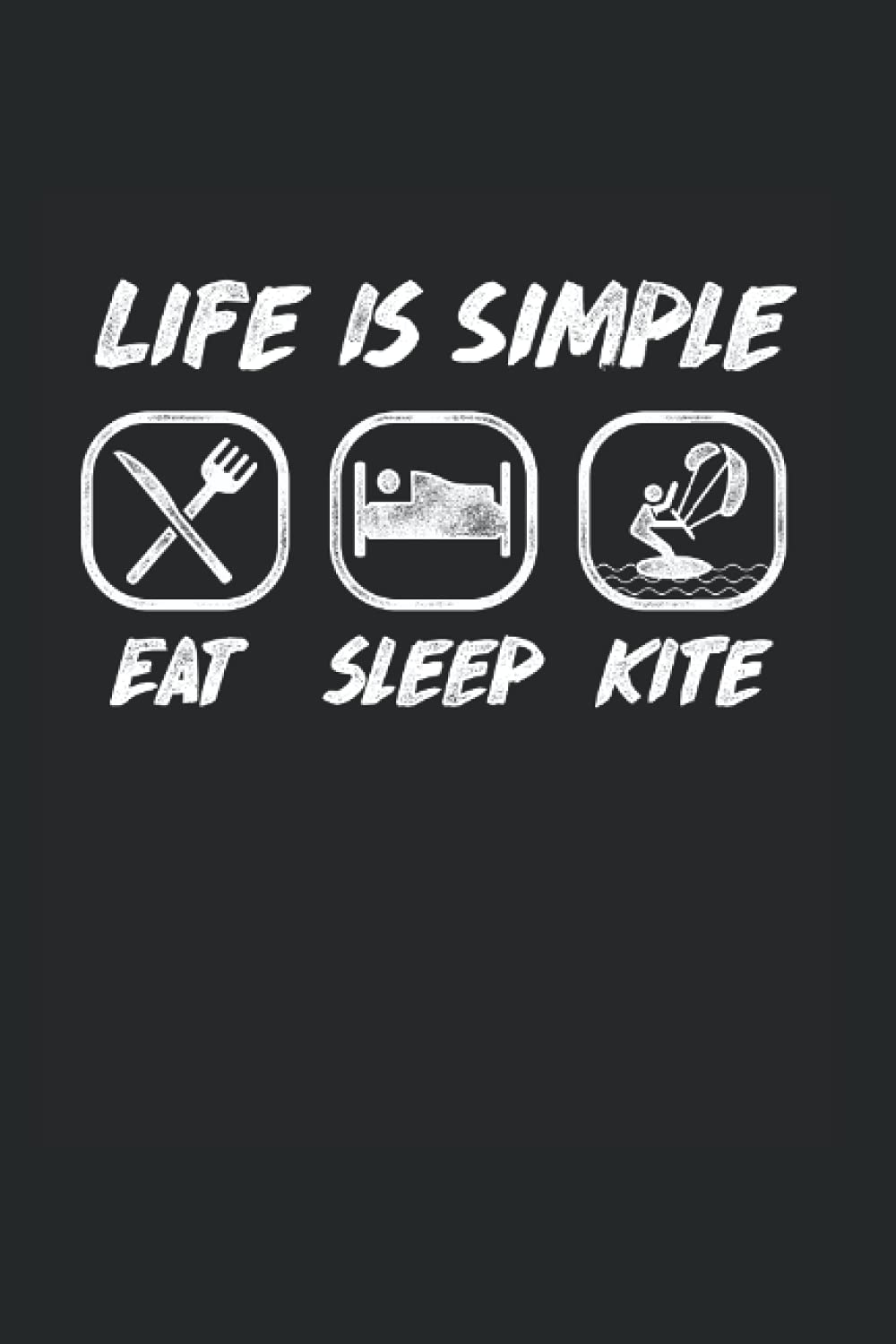 Kitesurfing Life Simple Surfboard Kiter Surfing Watersport: 6x9 Notebook