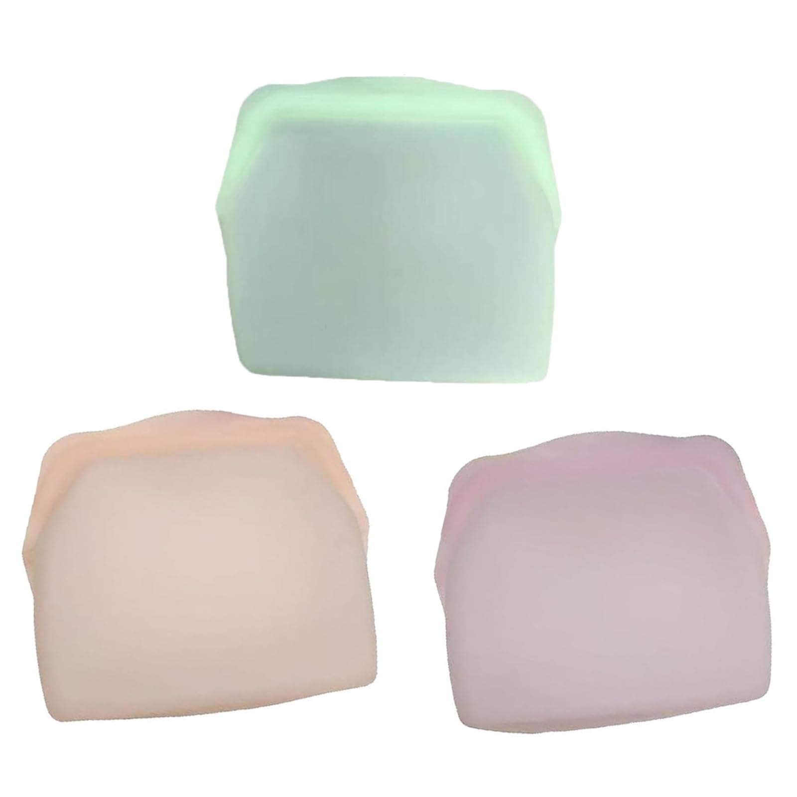 Everbag Silicone Storage, Leakproof Reusable Silicone Food Storage Bags, Ziptop Reusable Silicone Containers, Silicone Bags for Food Storage (3PCS-B,1000ML)