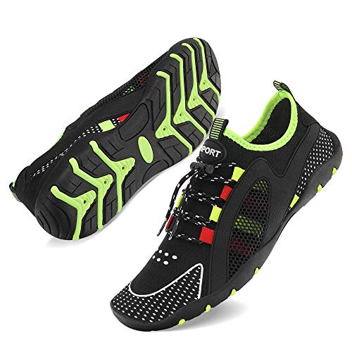 Image of MAYZERO Water Shoes Men Women Swim Surf Shoes Beach Pool Shoes Wide Toe Hiking Aqua Shoes Winter House Slippers