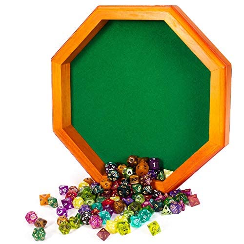 Wiz Dice - Series II Dice Set and Octagonal Dice Tray - Dice Master Bundle, Suitable for DND, Pathfi