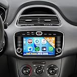 2+64G CAMECHO Android 15 Autoradio con Navigatore per Fiat Punto 2012-2015, Radio doppio DIN con schermo 7 pollici Wireless Carplay Android Auto RDS FM Bluetooth WiFi 5G +Canbus