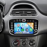 [2+64G] CAMECHO Android 15 Autoradio pour Fiat Punto 2012 2015, Nav GPS Carplay sans Fil, 7