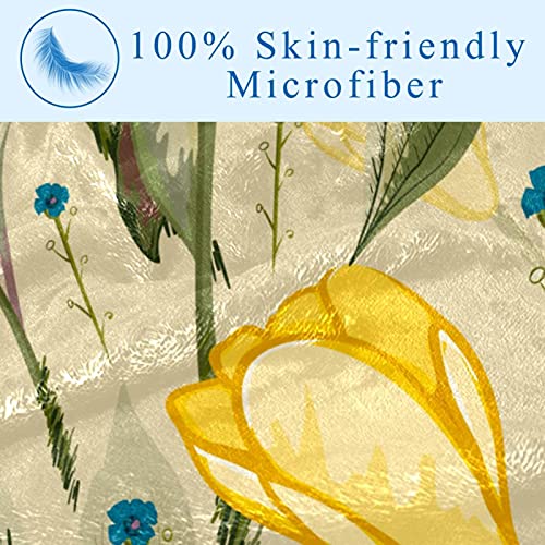 Couverture douce et chaude à motif tulipes isolation thermique optimale