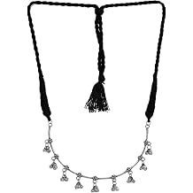 Indian Choker Necklace for Women Indian Afghani Brass Hasli Silver Oxidized Tribal Boho Statement Choker Necklace Jewelry