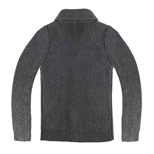 Shawl Collar Cardigan for Men Button Down Long Sleeve Pullover Cardigans Soft Touch Knitted Sweater Jacket with Pockets2