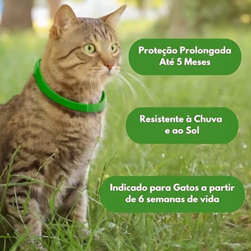 Kit 02 Coleiras Antipulga e Carrapato TEA para Gatos