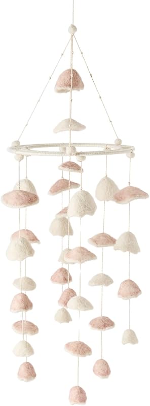 PEHR Classic Wool Felt Mobile, Floret, 28" x 9", Gift Box | Handmade Nursery Decor, Includes Gift Box, Ethical and Enchanting