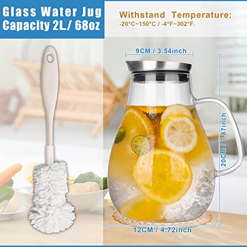 CNNIK Brocche e Caraffe 2L Caraffa Vetro Brocca di...