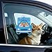 Zynoro Visible Car Window Suction Cup Signs,2-Pack Double-Sided Pet Mode Indicators, Must-Have Car Accessory for Dog Owners