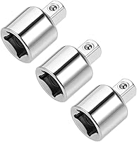 Vista 1 de uxcell 3 unidades de 3/8 pulgadas (F) x 1/4 pulgadas (M) reductor de enchufe para llaves de trinquete, hembra a macho, Cr-V