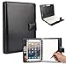 Cooper FOLDERTAB Padfolio Case Compatible with Apple iPad Mini / 2/3 / 4 | Leather Business Executive Organizer with Notepad Binder | Left Right Handed, Notebook, Pockets (Black)