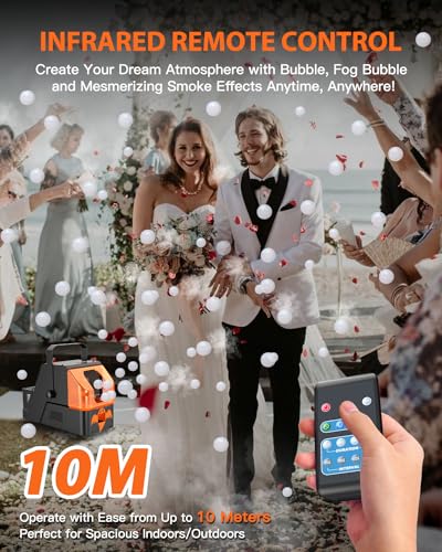 Wooye QB-807 Fog Machine, 400W Fog Bubble Machine thumb #3