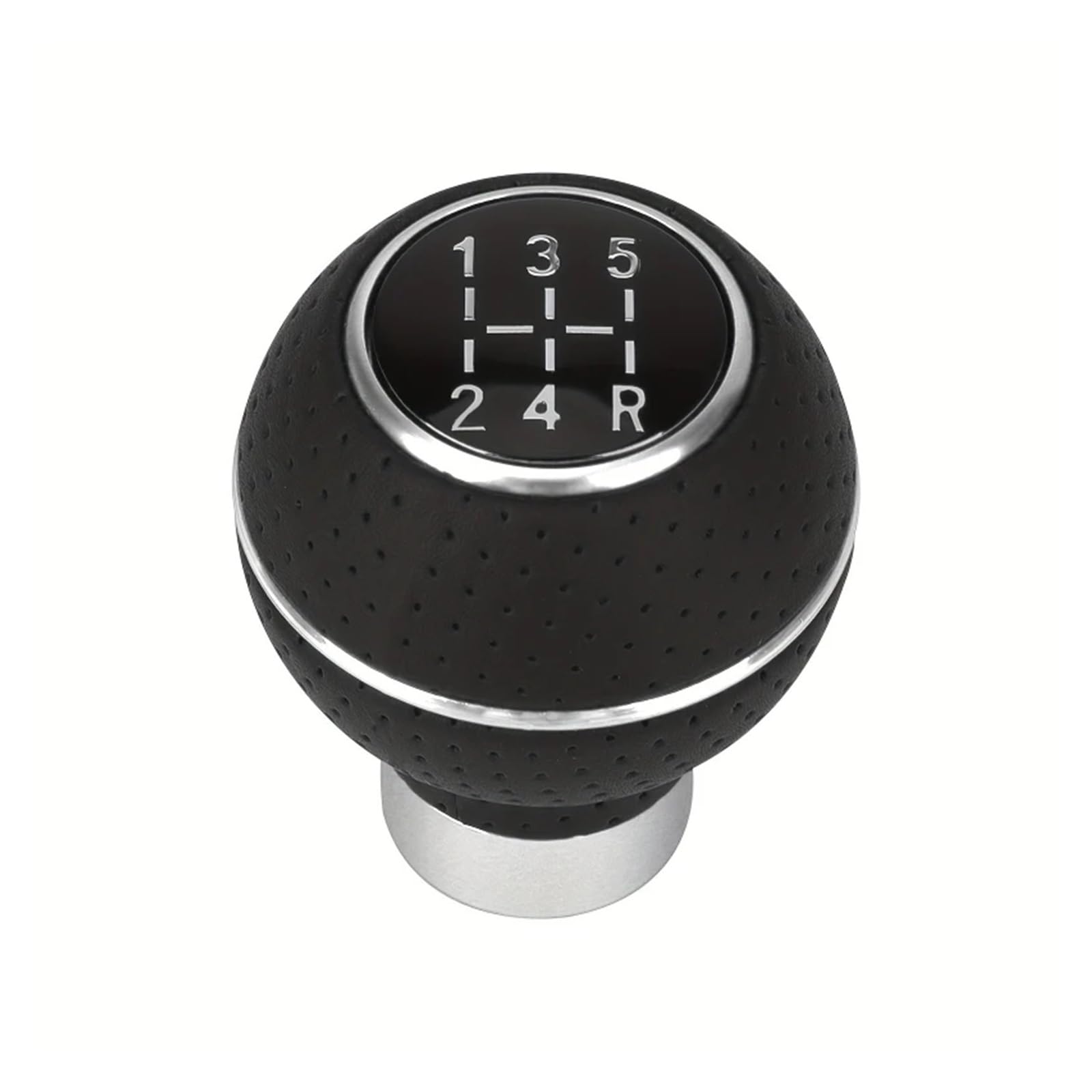 luoliang Gear knob Gear Shift Knob 5-Speed Spherical Universal for Manual Transmission Includes 4 Adapters(Silver)