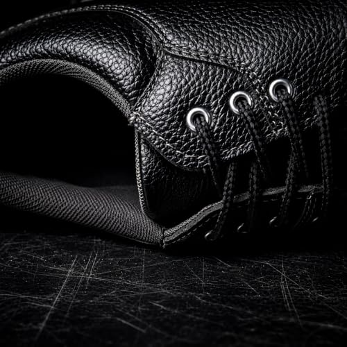 Image of Shyam Steel Men's Lightweight Synthetic Leather Safety Shoes | Slip & Oil-Resistant Heavy-Duty PVC Sole Industrial Work Footwear for Construction & Factory | Low-Ankle Lace-Up Black Work Shoes