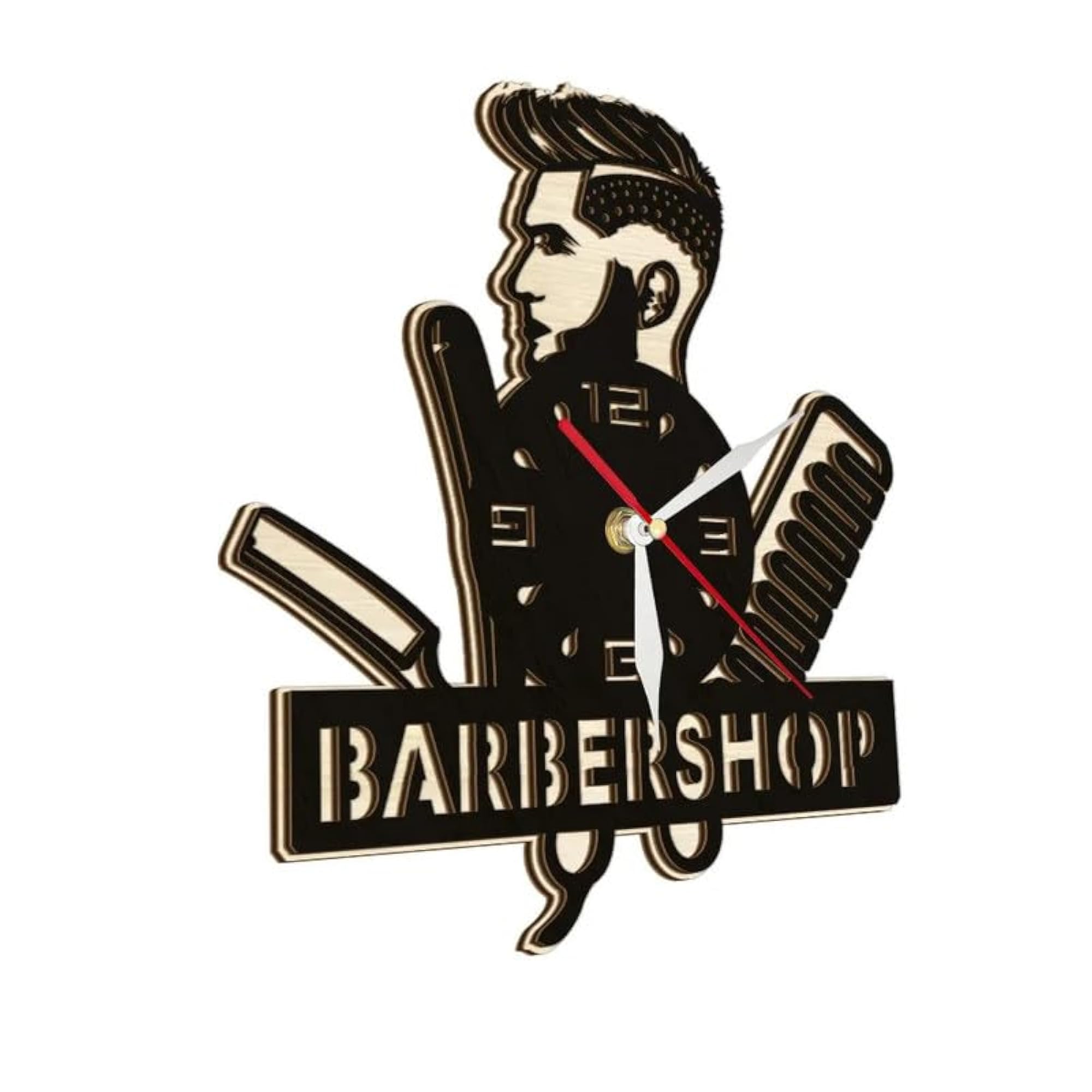 Barber Shop Retro Analog Wall Clock