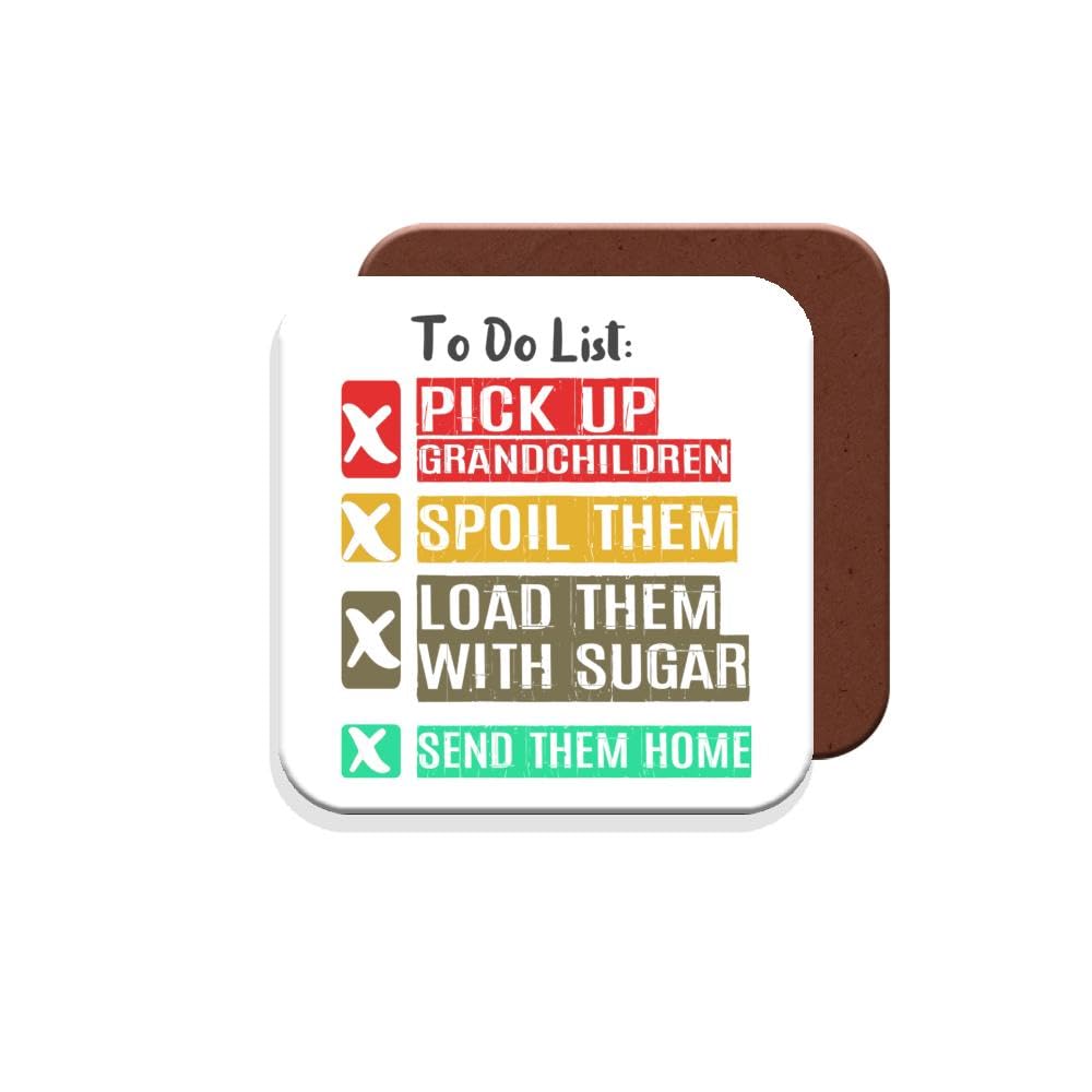 Muggz Coaster Gift For Grandparents - To Do List For Grandma And Grandad - Giftset - Made By In The Uk