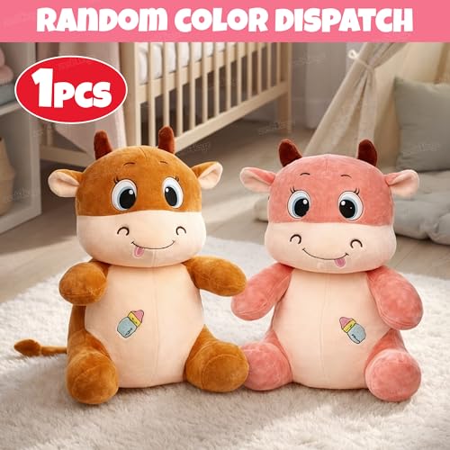 Image of Zest 4 Toyz Soft Toy for Girls (35 cm) | Cute Stuffed Animal Plush Toy | Baby Toys | Cow Soft Toy Cuddly Teddy Bear for Kids | Birthday Gift for Girls