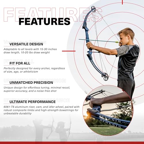GENESIS Original Compound Bow & Arrow Kit- Draw Hand - Right, Purple - image 2