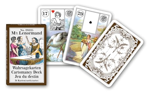Piatnik - 194115 Mlle.Lenormand Tarot & Wahrsagekarten, Rot, Schwarz