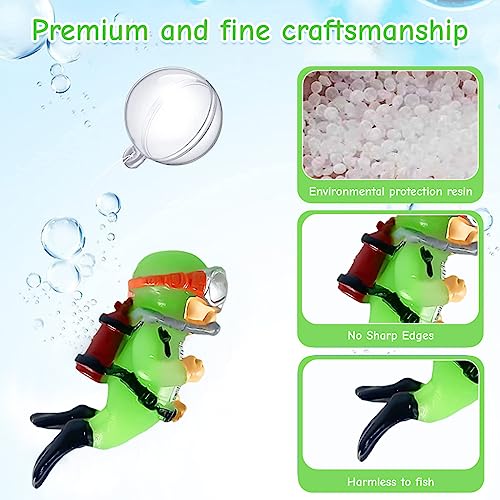 Image of Qpets 2 Pcs Aquarium Floating Cartoon Diver Night Glow Resin Aquarium Decorative Items Fish Tank Aquarium Accessories All, Floating On Water Aquarium Decorative Item Ornament For Fish Aquarium