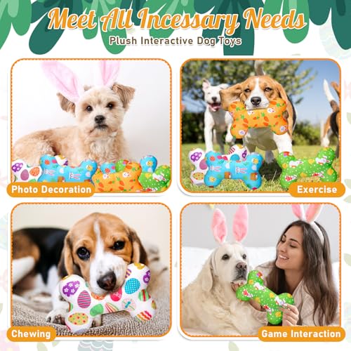 12 juguete mordible de peluche para perros de Pascua miniatura 5