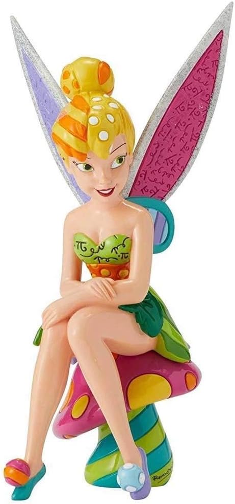 Disney Britto Tinker Bell On Mushroom Figurine