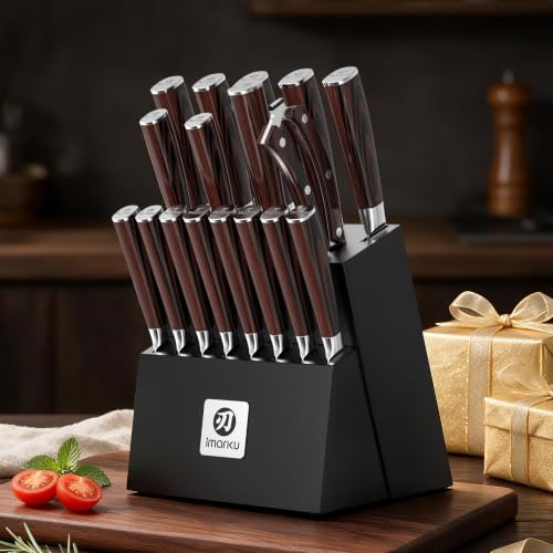 Image of imarku Knife Set 18-Piece with 10Cr15Co mov High Carbon Stainless Steel