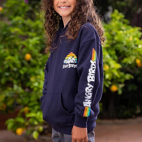 ANGRY BIRDS Official Retro Sun Youth Printed Hooded Fleece Pullover Sweatshirt for Boys, Girls, Unisex3
