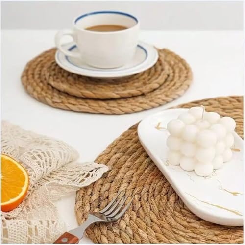 Sets de table en rotin isolants 30cm tissés main de qualité - 5