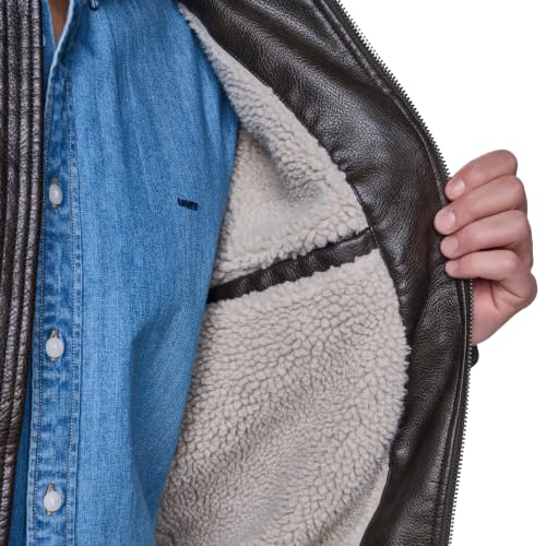 Image of Levi's Men's Faux Leather Oversized Shirt Jacket