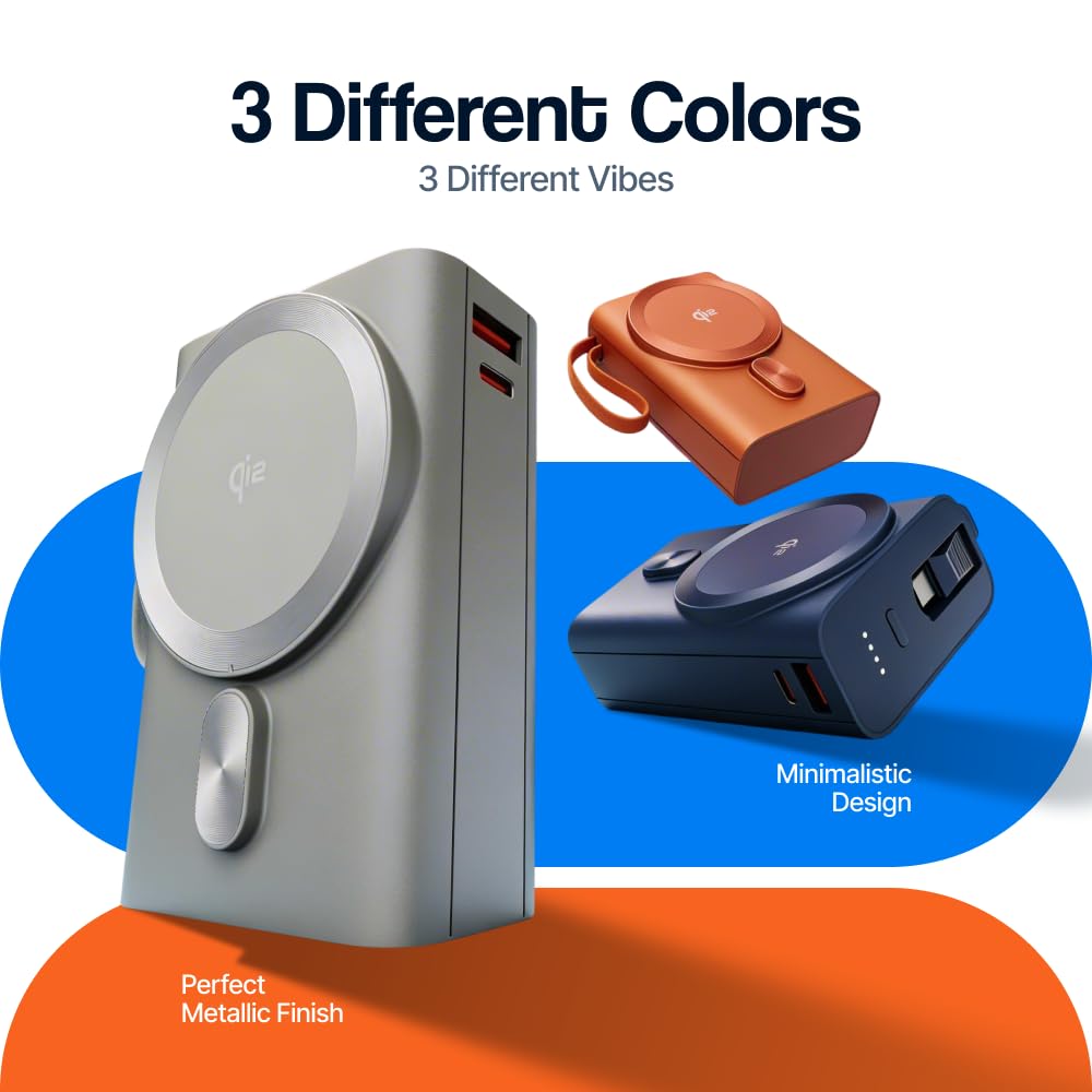 Ambrane 25W Qi2.2 Magsafe Wireless 20000mAh Powerbank, 35W Wired Charging, Fastest Qi2.2 Technology - Now Charge 40% in 30 mins wirelessly, Support MacBook Air Charging for iPhone (Orbit 20K, Blue) — Amazon image 10