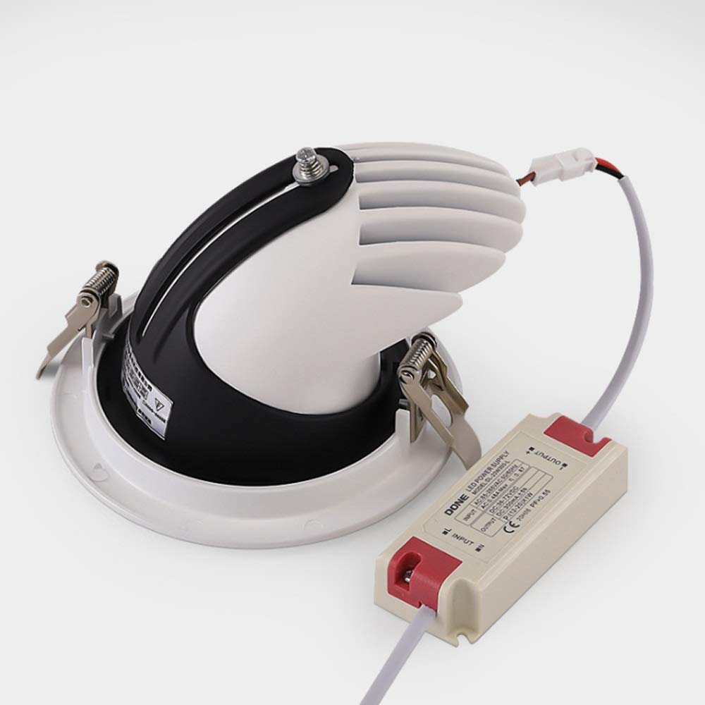 Wbudowana lampa typu Downlight LED Elephant Nose 3000K 4000K 5700K Ciepły, zimny biały Oświetlenie sufitowe do mycia ścian Inżynieria wewnętrzna Lampa sufitowa AC85-265V do łazienki Kuchnia Ciekawe