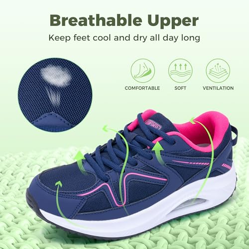 Image of Autper Plantar Fasciitis Shoes Women Walking Arch Support Tennis Casual Athletic Nurse Orthotic Sneakers for Foot Pain Relief
