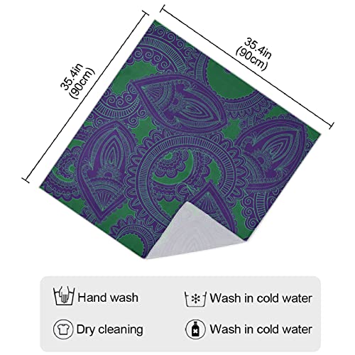 susiyo Blue and Green Seamless Large Square Scarves Silk Scarf Kerchief Hair Scarves Neckerchief Headscarves Bandanas Shawl Wraps for Women 35 x 35 inches4