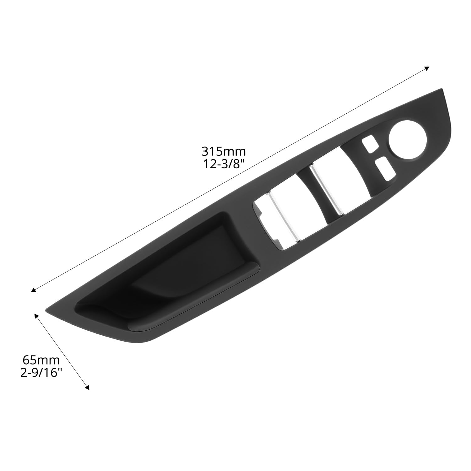 QWORK® Garniture poignée Porte intérieures Avant Gauche, Compatible avec BMW Série 5 F10/F11/F18 (2011-2016) modèle importé