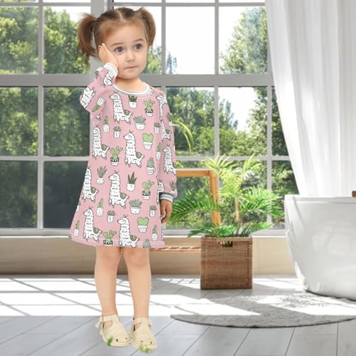 Girl Long Sleeve Dress Formal Party Holiday Dresses Casual Spring Fall Winter Dress 2-8 Years4