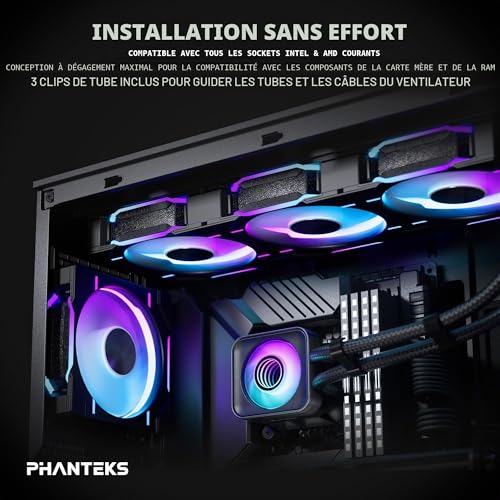 Glacier One 360d30 Phanteks kit de watercooling AIO 360mm noir